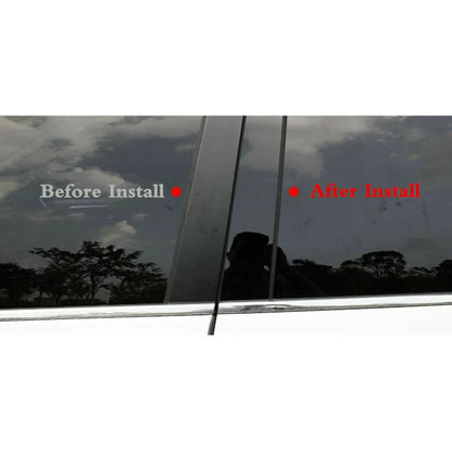 Gloss Black Door Trim B Pillar Covers for Hyundai Elantra (2011-2016)