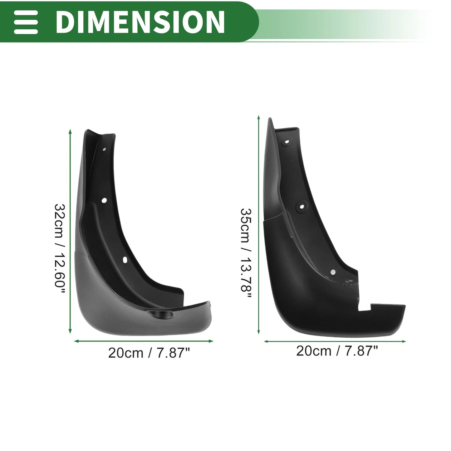 Mud Flaps Splash Guards 1 Set for Lexus RX300 (1998-2003)