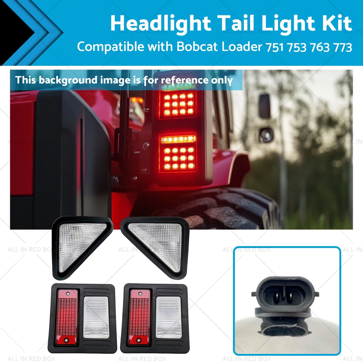 Headlight & Tail Light Kit for Bobcat Loader 751 753 763 773 863