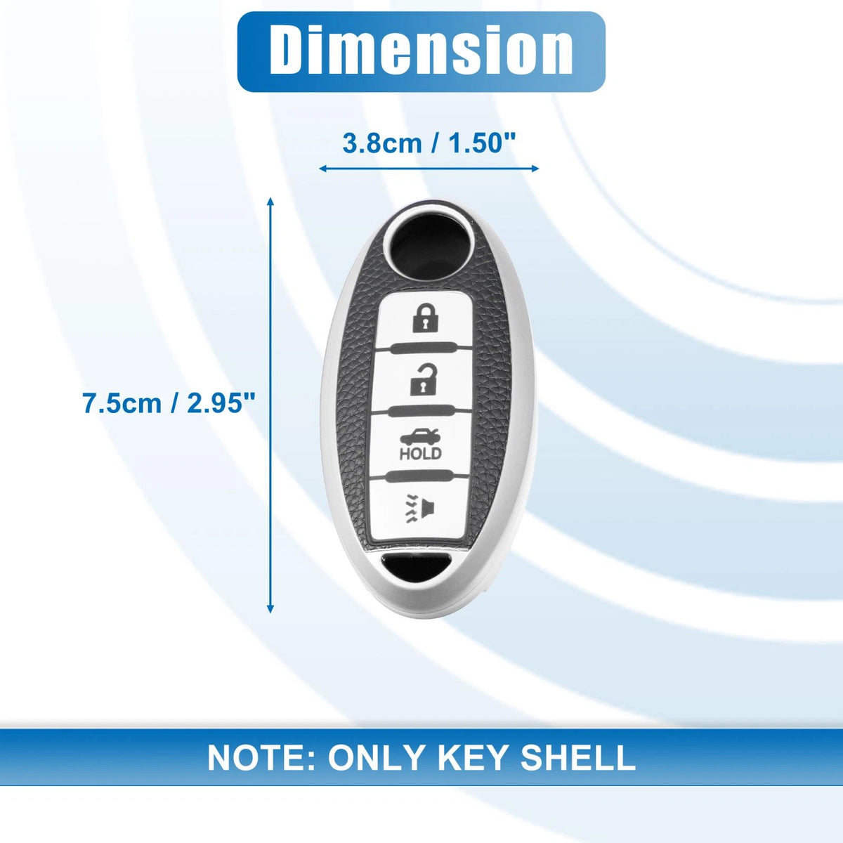 Silicone Smart Key Fob Case Cover for Nissan Cabstar (2008-2009)