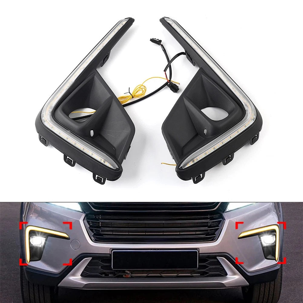 Black Daytime Running Light Fog Lamp Pair for Honda BR-V (2022-2023)