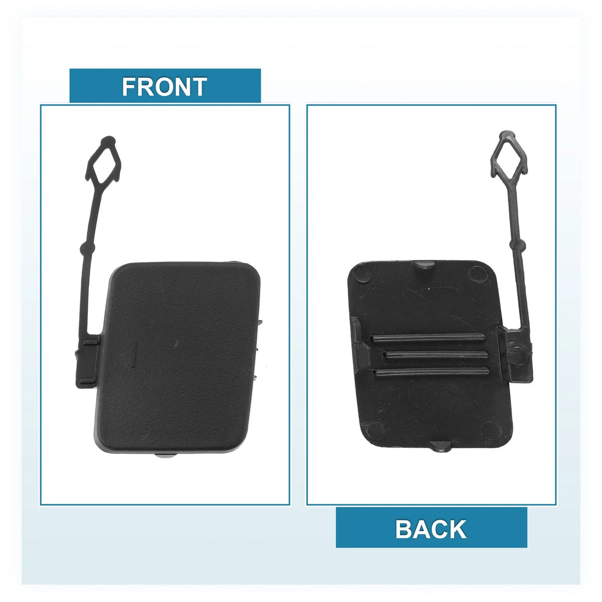 Car Rear Bumper Tow Hook Cover 2 x for BMW X5 (2007-2013) Black