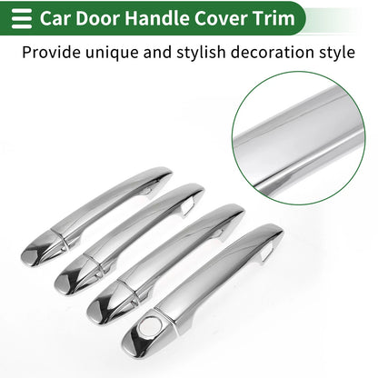 Smart Car Door Handle Cover Trim for Toyota Prius (2010-2015) Silver Tone