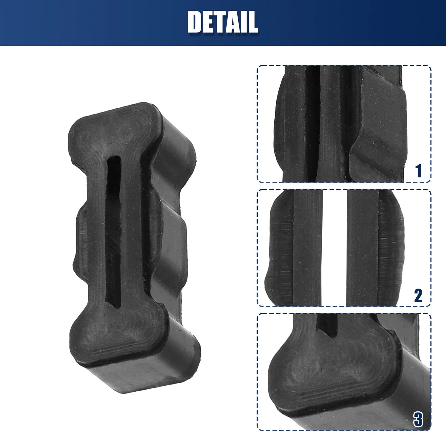 1 x Pair Latch Bumpers for Chevrolet S10 GMC Sonoma 15726082 Rubber Black