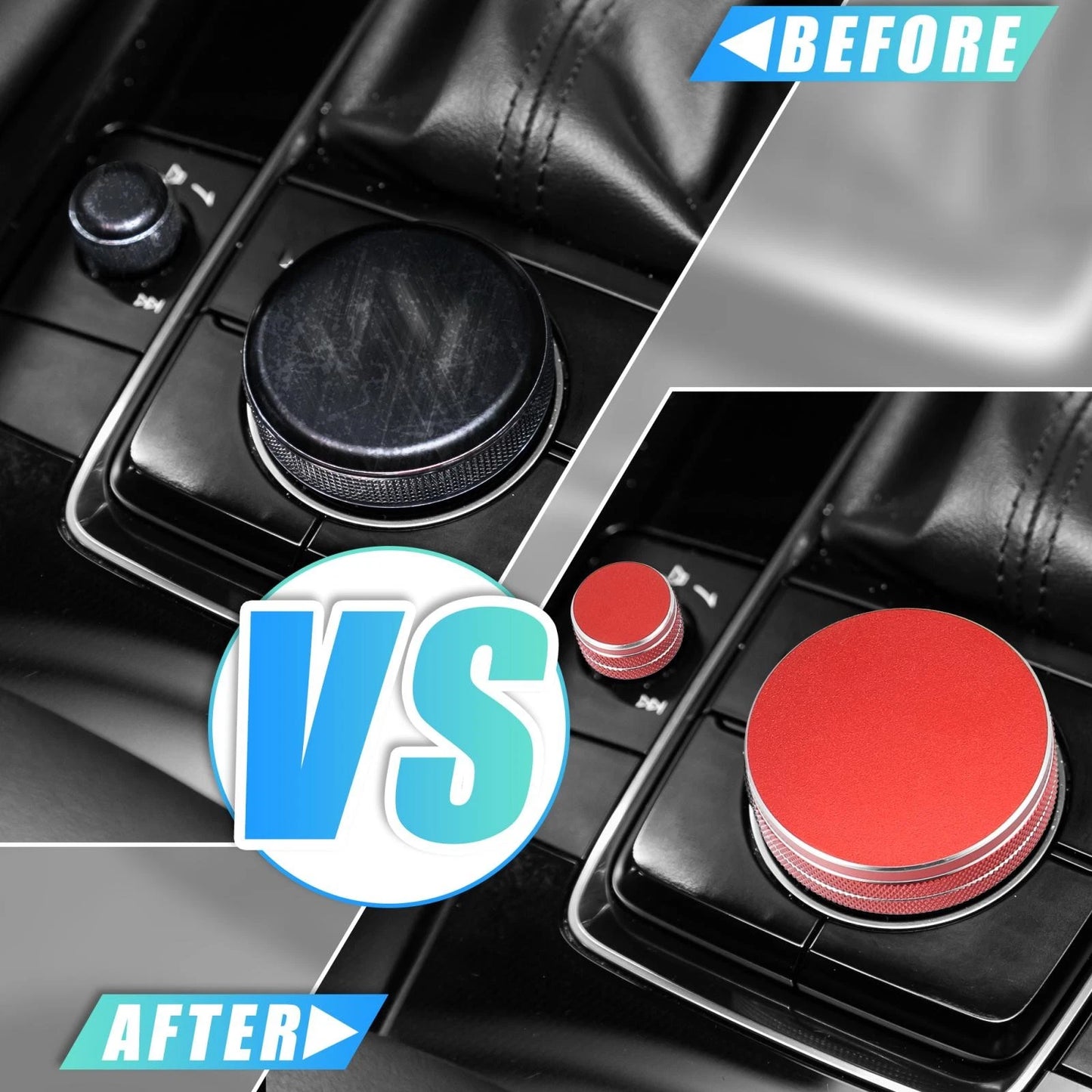 Multimedia Volume Knob Caps Decals for Mazda 6 Accessories (2003-2023)