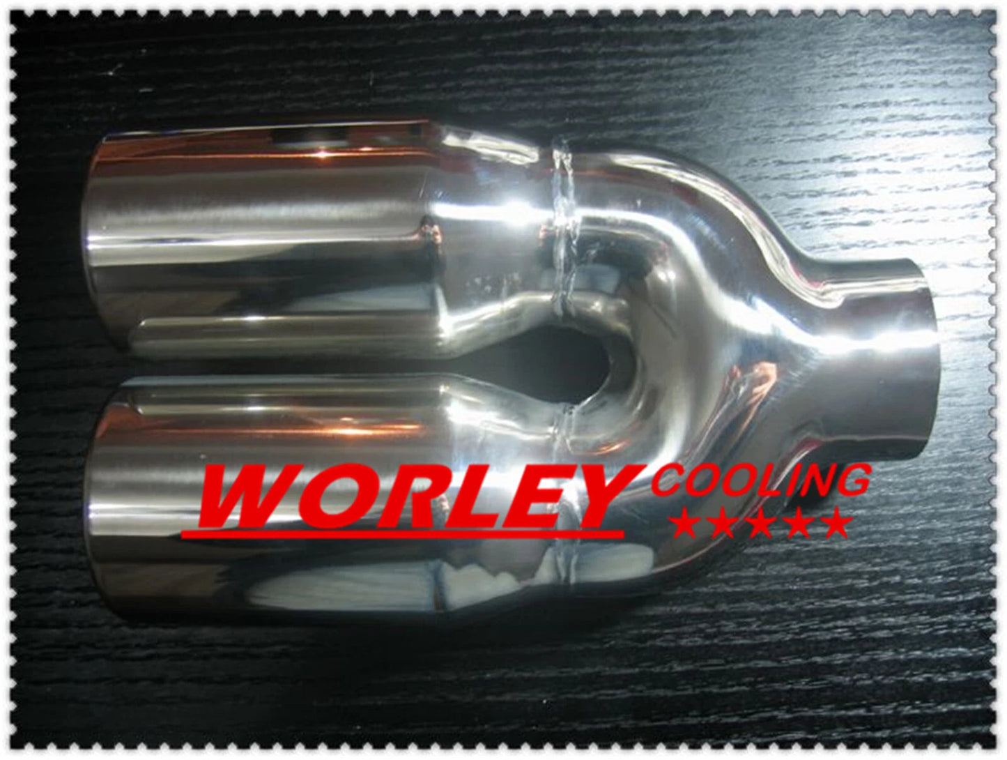 2.25" Inlet Double Round 3" Straight Cut Exhaust Tip