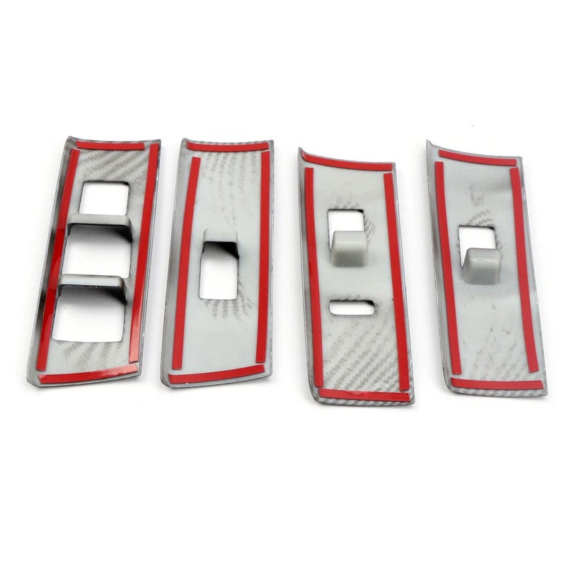 Carbon Fiber Window Lift Switch Panel Trims for Toyota 4Runner (2010-2019)