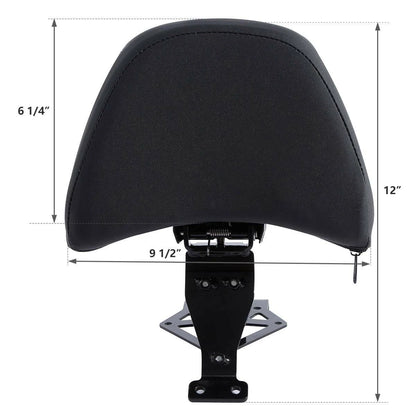 Black Driver Rider Backrest Hardware for Honda Goldwing GL1800 (2018-2025)