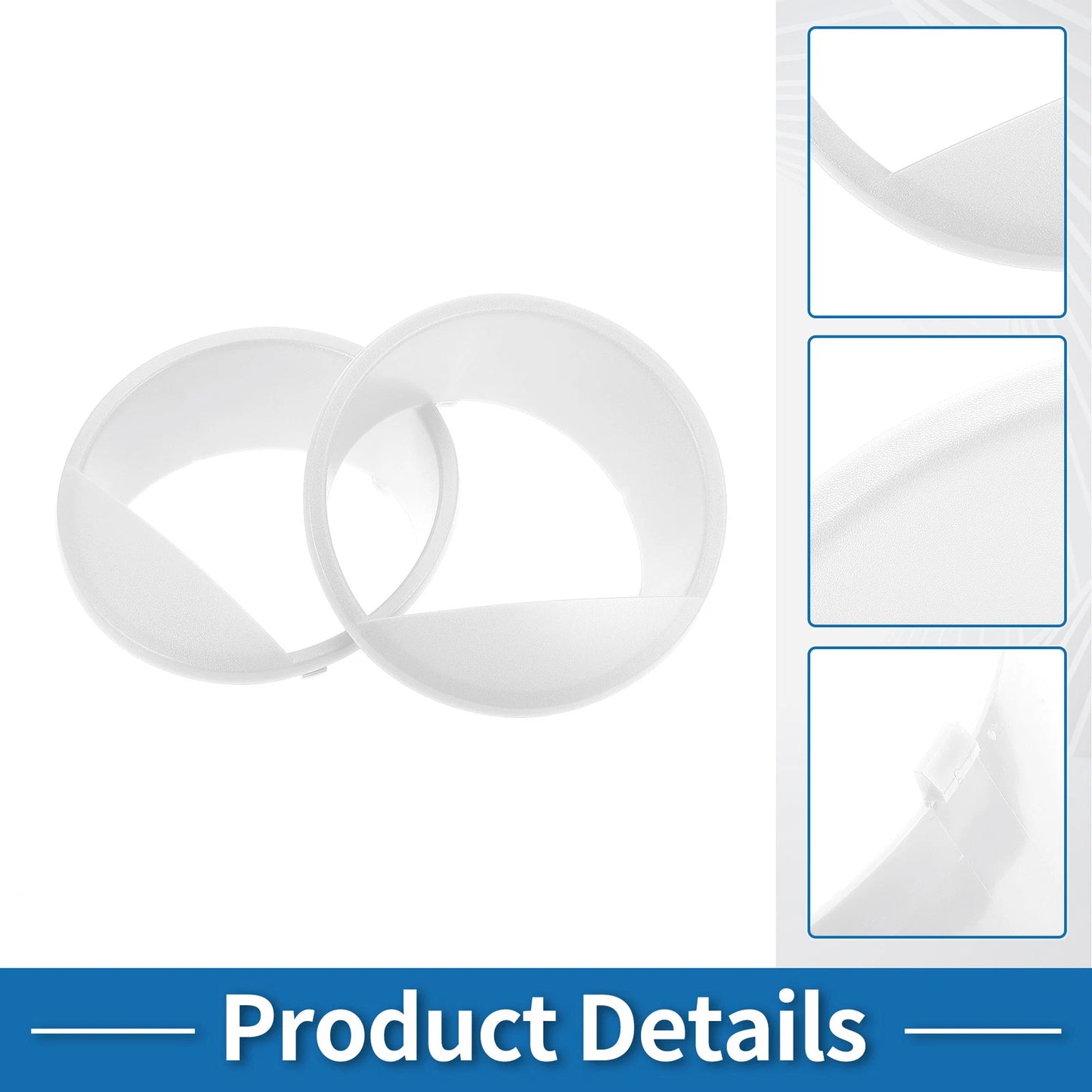 Front Left & Right Headlight Trim Bezels for Jeep Wrangler JK (2007)