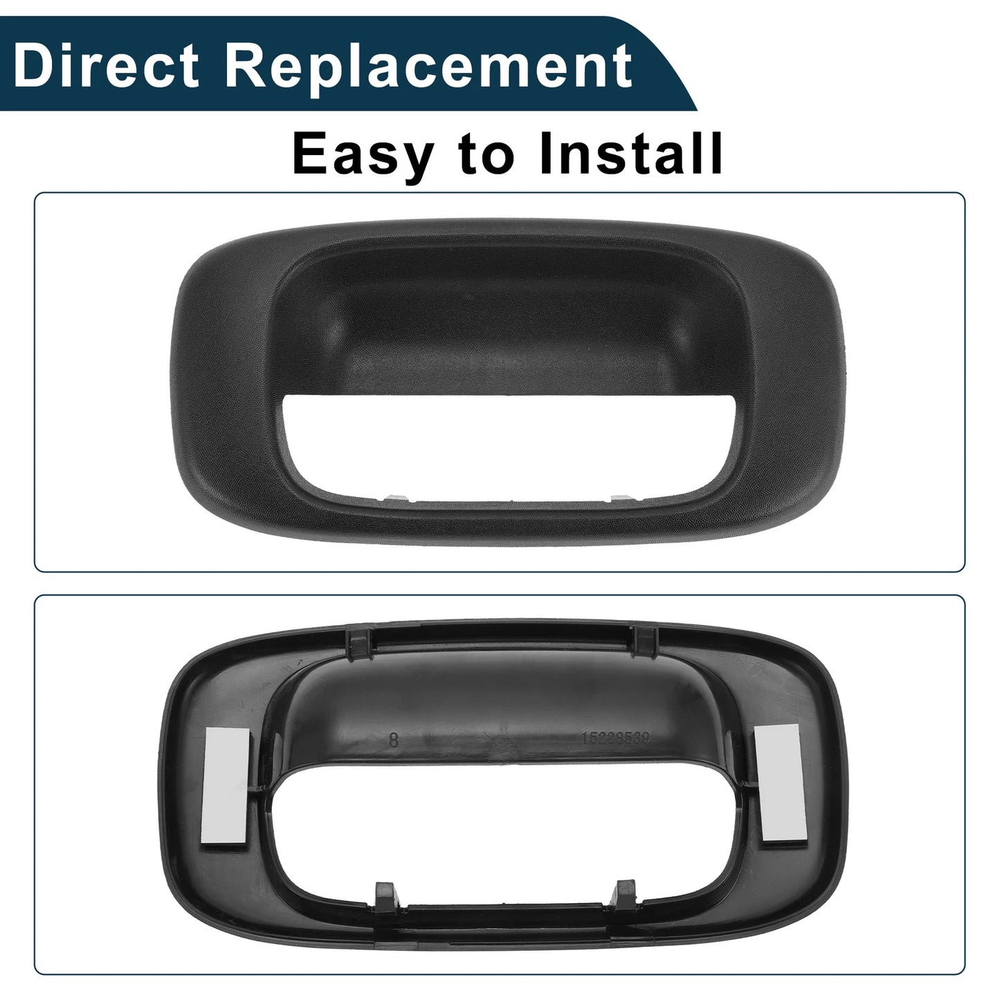 Tailgate Handle Bezel for Chevrolet Silverado & GMC Sierra Door Handles Black