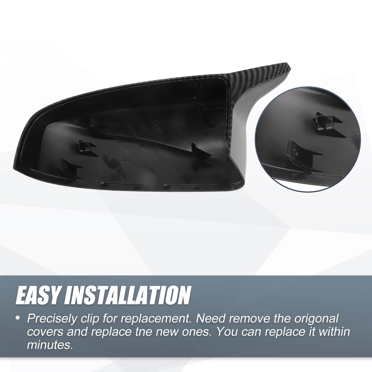 Carbon Fiber Rearview Mirror Cover for BMW X5 X6 E70 E71 (2008-2013)