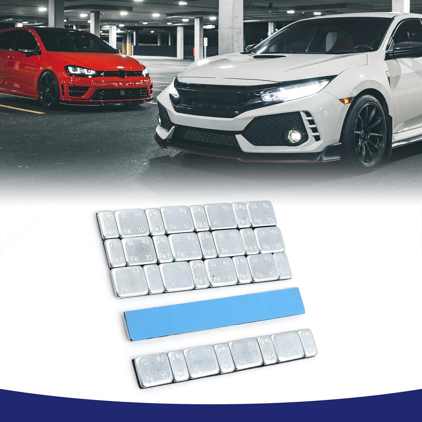 Adhesive 124x18mm 5 x Back Wheel Balance Weight Strip for Universal Motorcycle