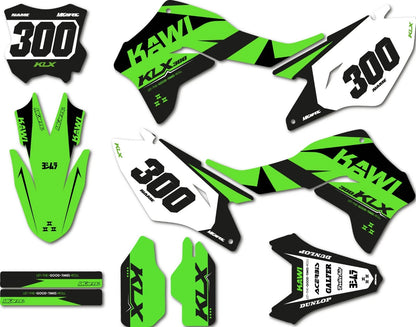 Custom Decal Kit for Kawasaki KLX 300 KING STYLE (2020-2024)
