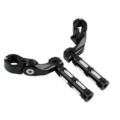 Rear Passenger Floorboards & Highway Foot Pegs for Harley Street Glide (93-25)