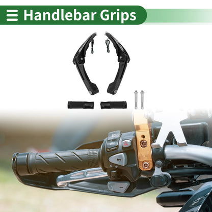 Hand Grips Cover Kit Handle Bar Throttle Grips Aluminum Rubber for Motorcycle