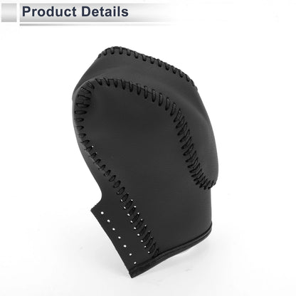 Car Gear Shift Knob Cover Black Faux Leather for Ford Fusion (2013-2016)