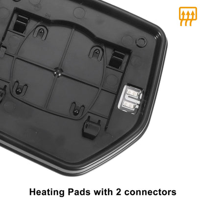 Car Left Right White Mirror Glass w/ Back Heated for Jeep Compass Patriot (2007-2017)