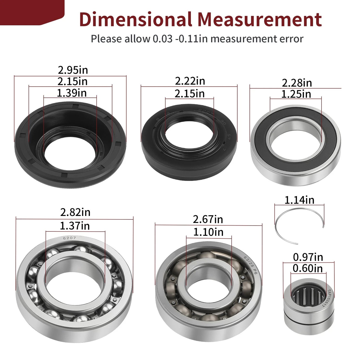 Rear Differential Bearing Seal for Honda Rancher 420 4x4 IRS (2015–2024)