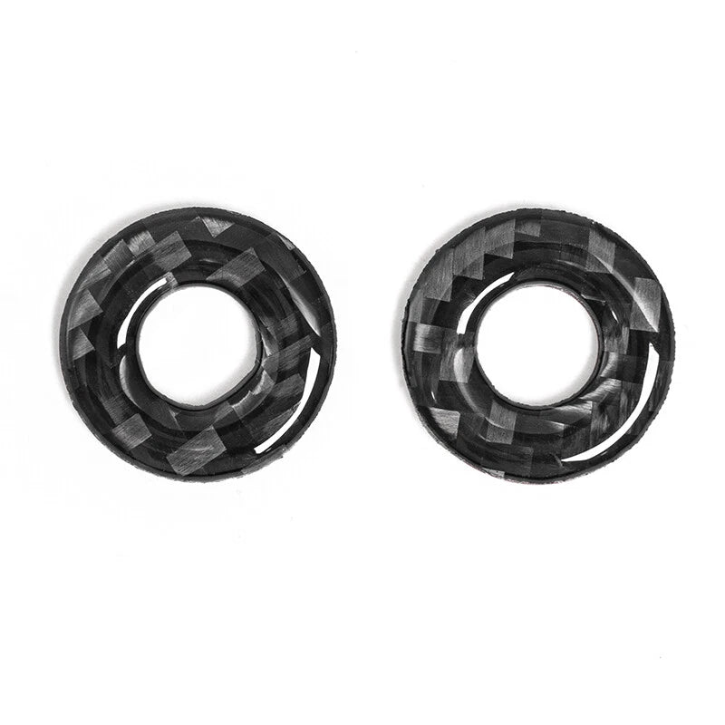 Real Carbon Fiber Interior Door Lock Pin Ring Trims for Dodge Challenger (2008-2014)