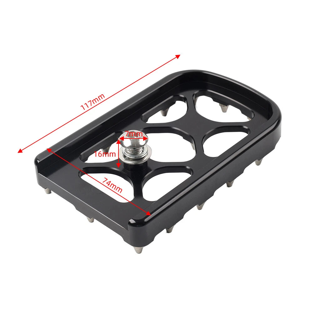 CNC Silver Brake Pedal Pad for Harley Softail Touring Electra Road Glide