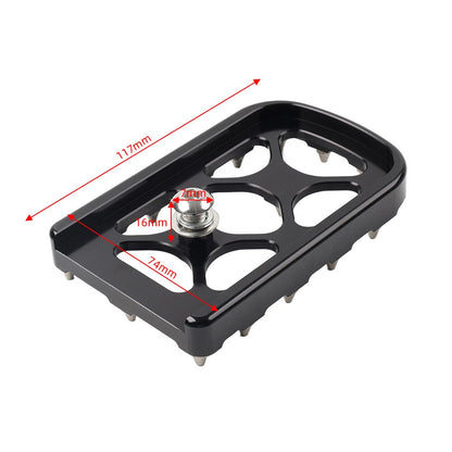 CNC Silver Brake Pedal Pad for Harley Softail Touring Electra Road Glide