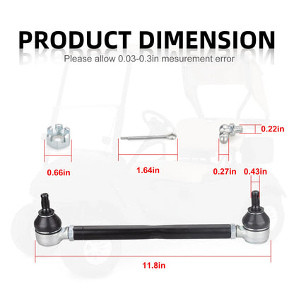2 x Steering Tie Rod & Shaft Assembly for EZGO TXT Golf Cart (1994-2001)