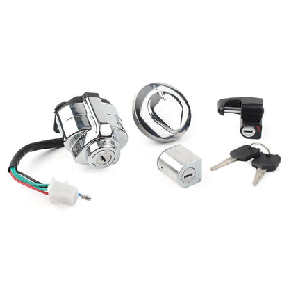 Ignition Switch Fuel Gas Cap Seat Lock Key Set for Honda VT600 Shadow (88-08)