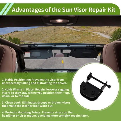 Sun Visor Repair Kit for Jeep Wrangler JK (2007-2017)