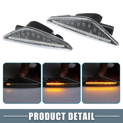 Car LED Side Marker Amber Light 2 x 63137171007 for BMW X3 (2011-2014)