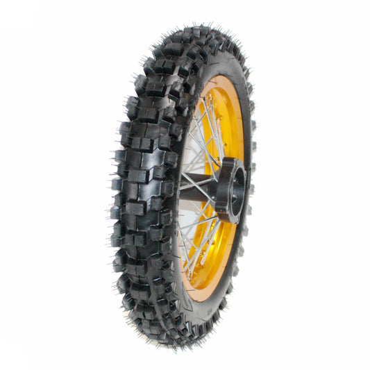 12mm Gold 14" Front + 12" Rear Wheel Rim + Tire for PIT PRO Dirt Bike