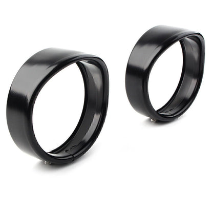 4.5" Black Passing Lights Lamp Trim Ring Bezel Visor Cover for Harley FLHT FLHR