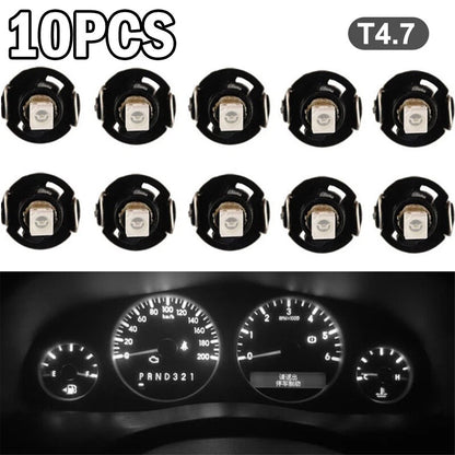 10x Pure White T5/T4.7 Neo Wedge LED Dash Light Bulbs for Universal ()