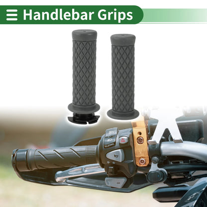 7/8" 22mm Hand Grips Cover for Motorcycle Dark Gray