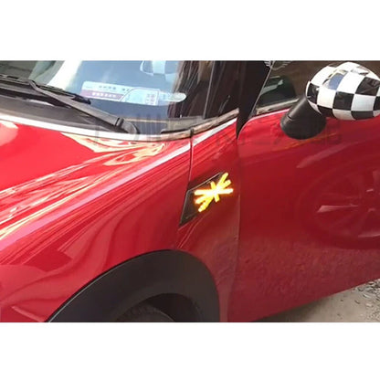 Union Jack Amber LED Side Marker Turn Signal Light For Mini Cooper R56 R55 R58