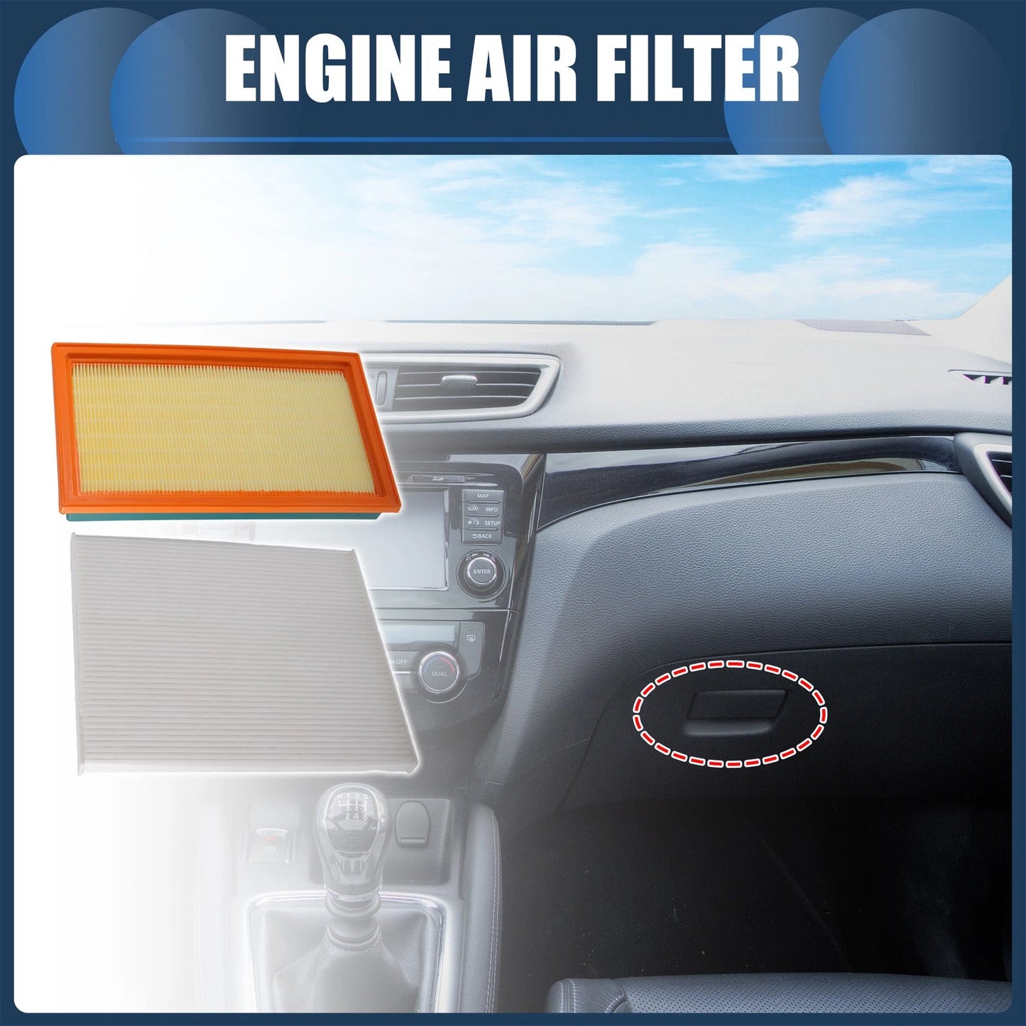 Set Engine Air Filter for INFINITI QX60 (2014-2023)