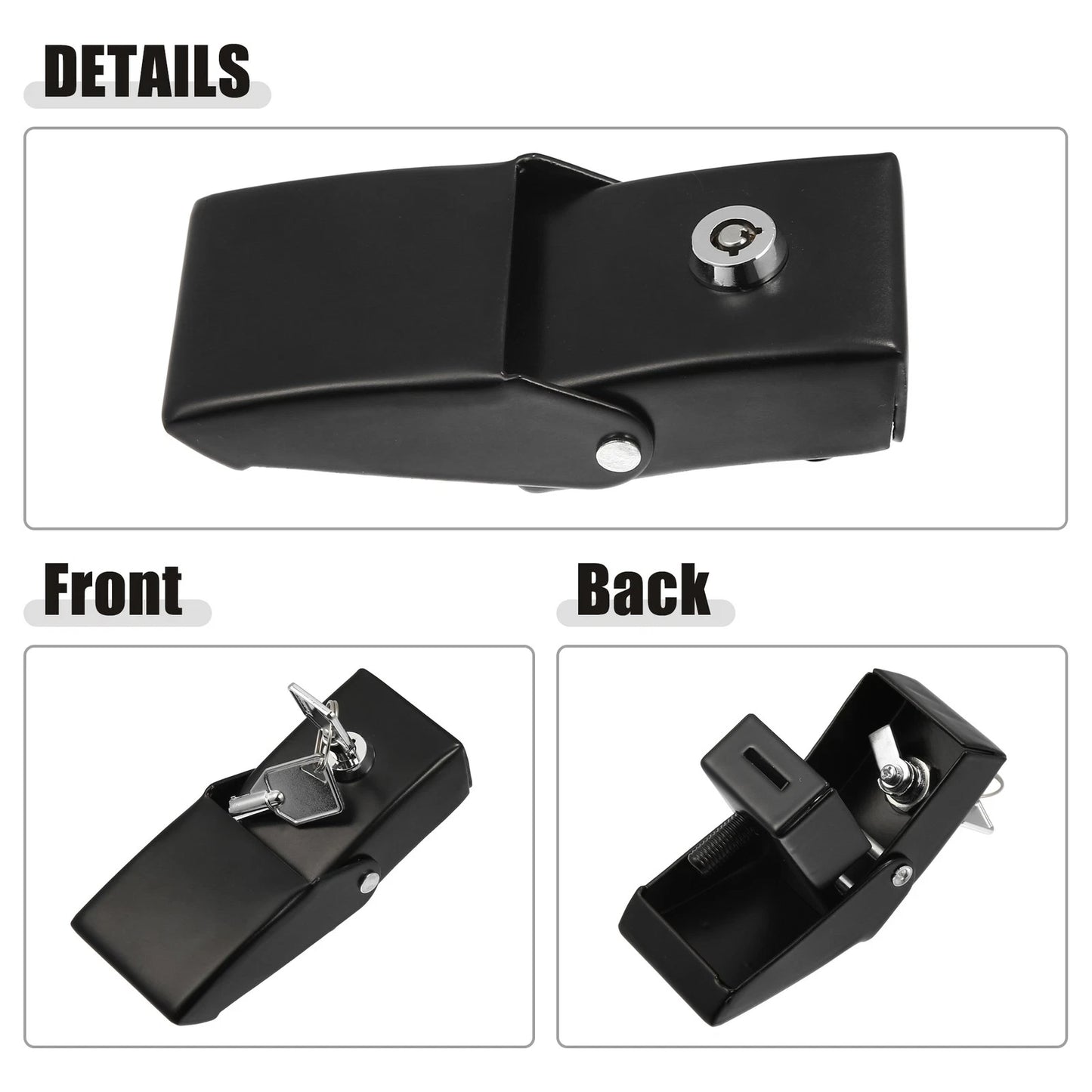 Front Hood Latches for Jeep Wrangler JK JL Black (2018-2023)