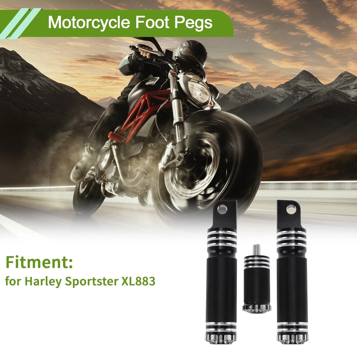 Foot Pegs / 2 x / Foot Pegs for Harley Sportster XL883