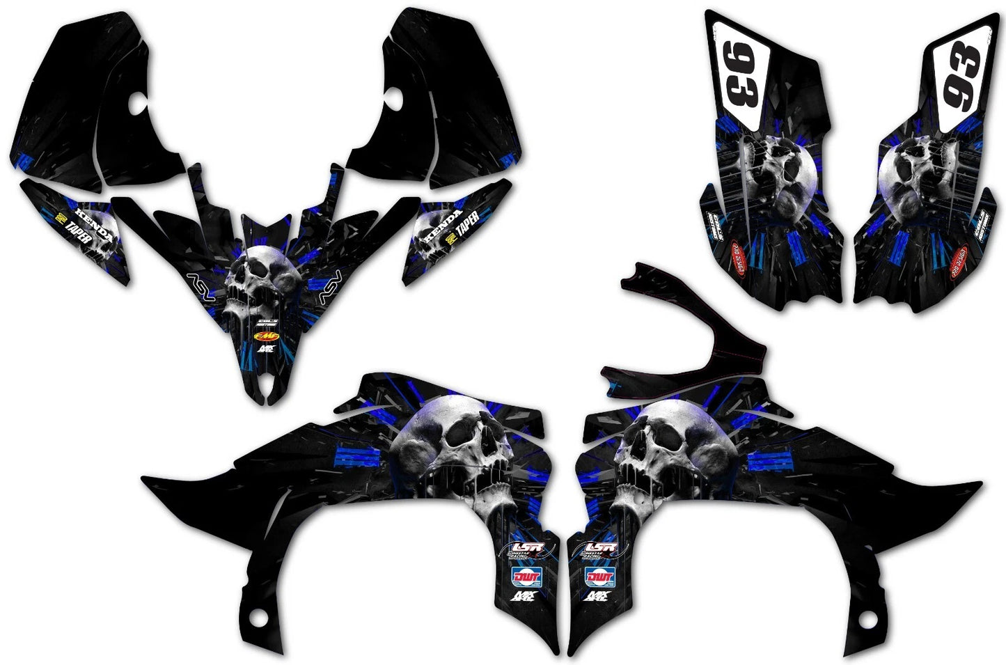 Full Graphics Kit Decals for Yamaha YFZ 450 (2009-2013)