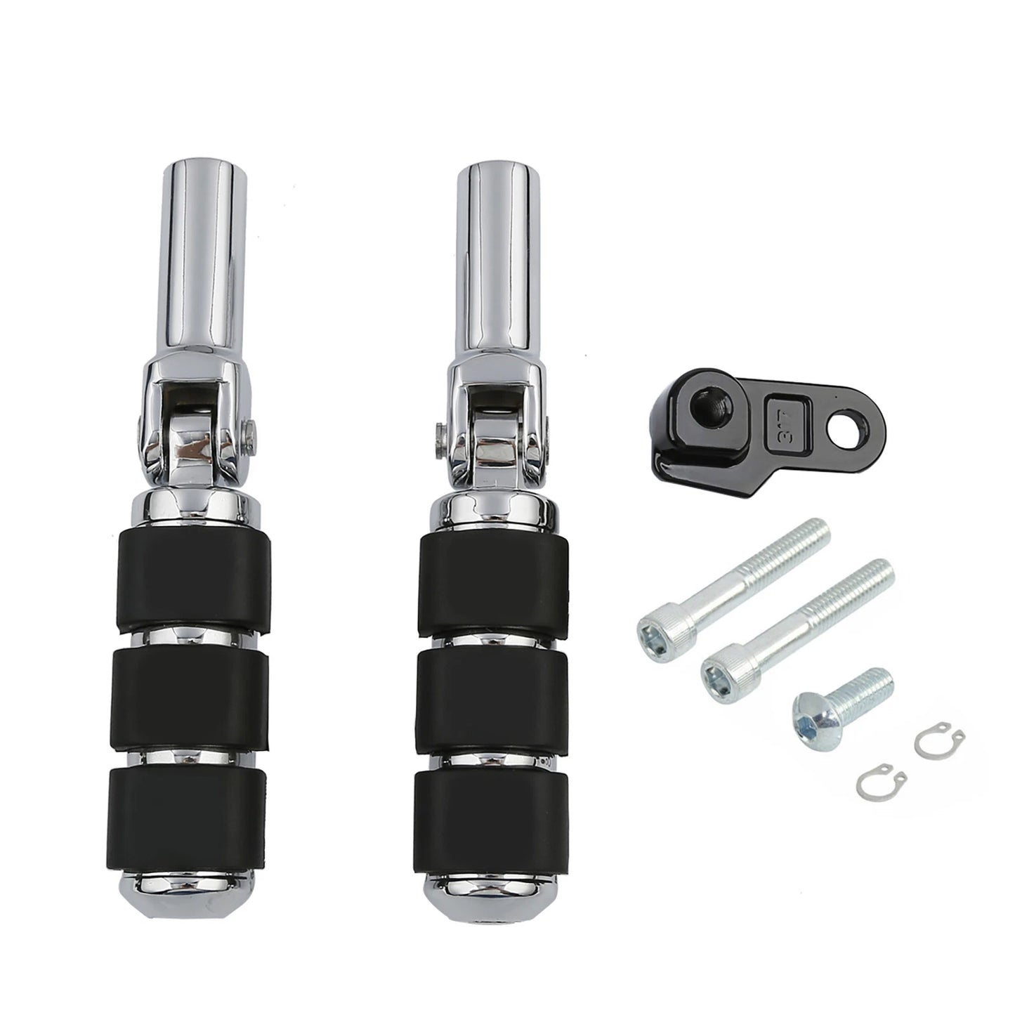 Slim Chrome Rear Foot Pegs Mount for Harley Softail Cross Bones (2008-2017)