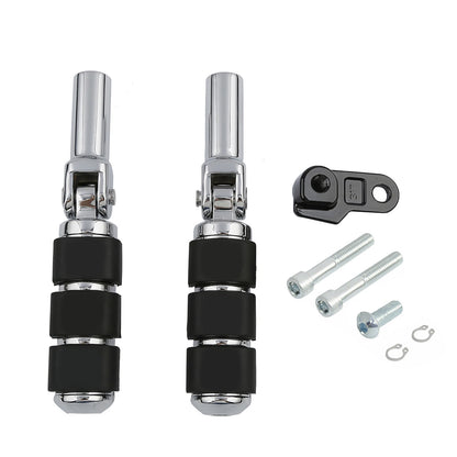 Slim Chrome Rear Foot Pegs Mount for Harley Softail Cross Bones (2008-2017)