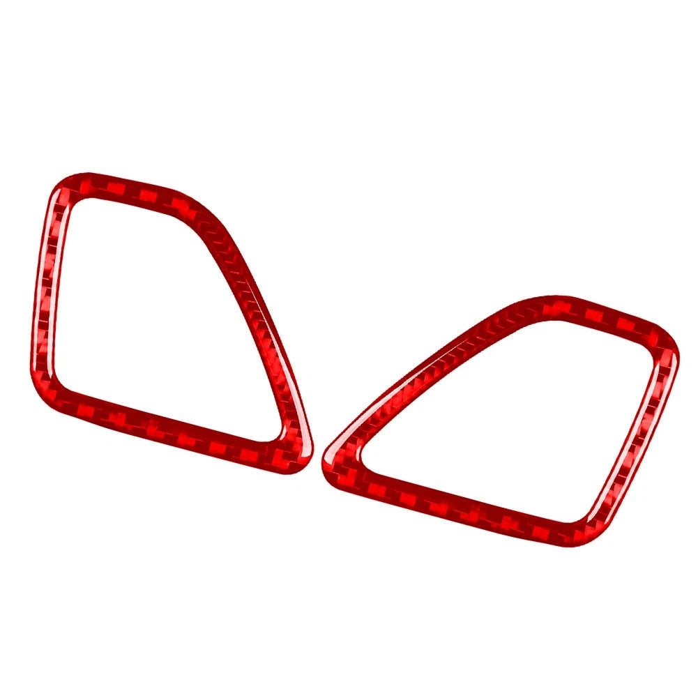 Carbon Fiber Red Dashboard Air Vent Outlet Cover Trim for Jeep Cherokee (2014-2023)