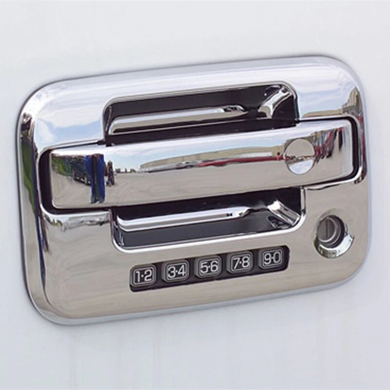 Door Handle Tailgate Covers for 2004-2014 Ford F-150 - 4 x Chrome with Key Pad