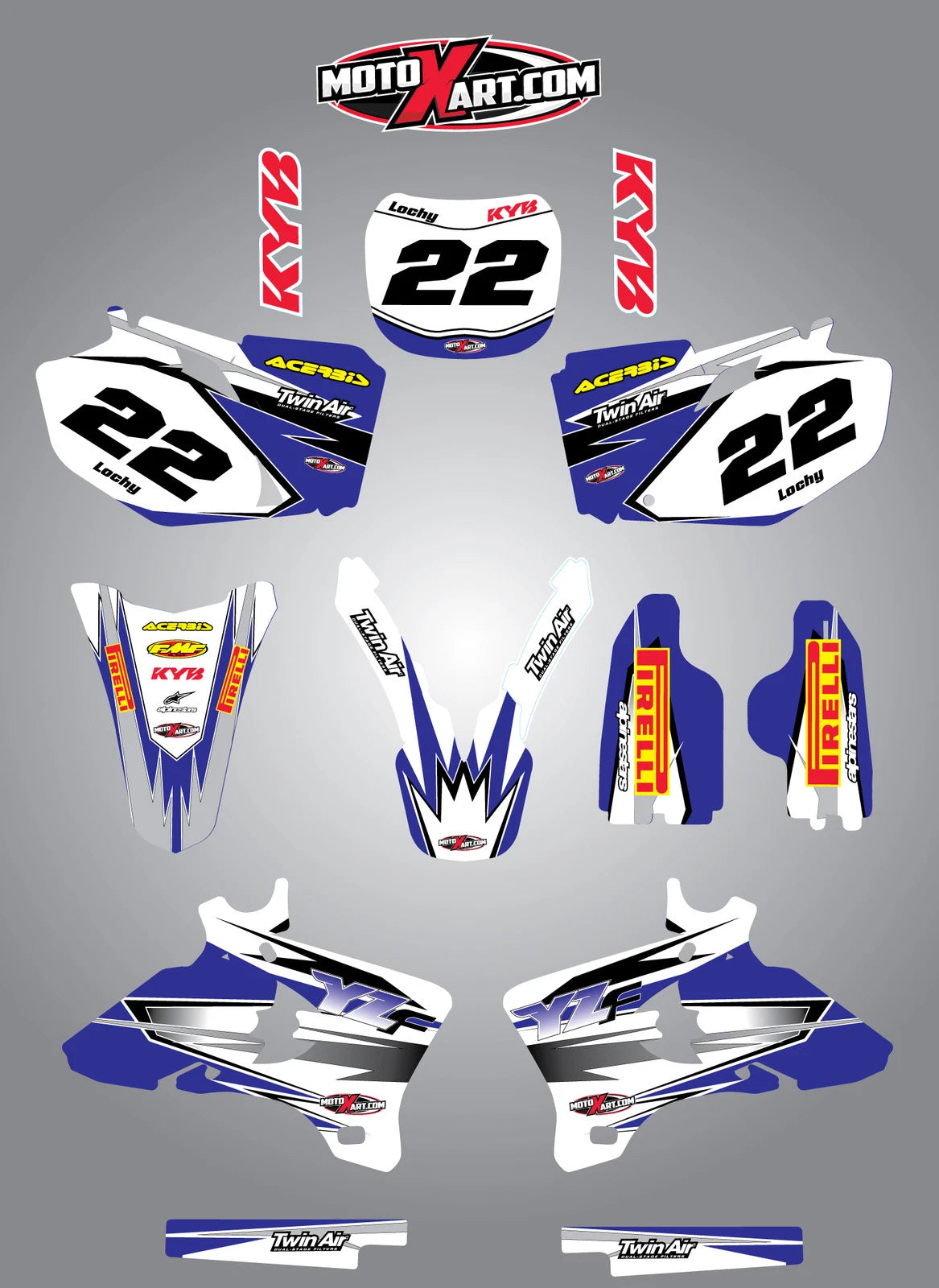 SHOCKWAVE Full Graphics Kit for Yamaha YZF 450 (2003-2005)
