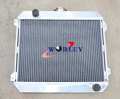 3 x 56mm Aluminum Radiator + Fan for Nissan Datsun Stanza 510 610 710 720
