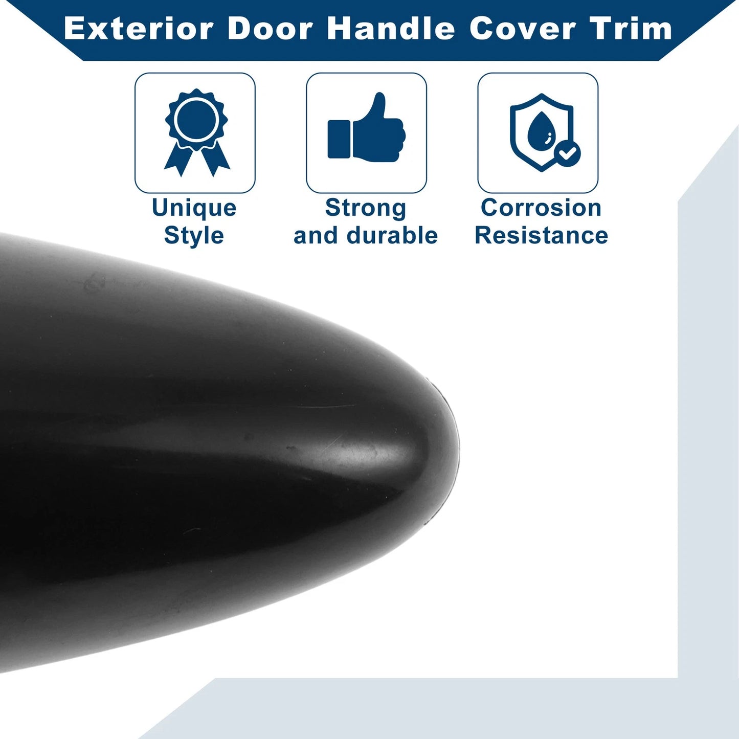 Black Exterior Door Handle Cover Trim for Kia Optima (2011-2016) 1 Pcs