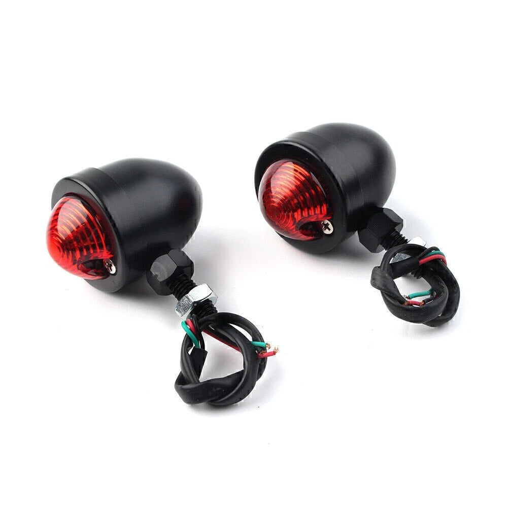 12V Turn Signal Blinker Indicator Red Light Lamp for Universal Black