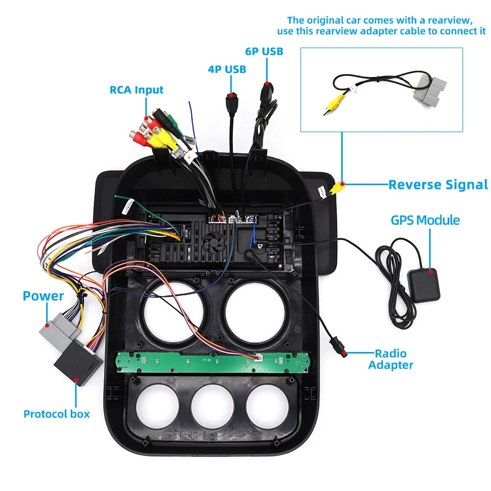 12.3'' Carplay Stereo Radio GPS for Jeep Compass Patriot (2010-2016)