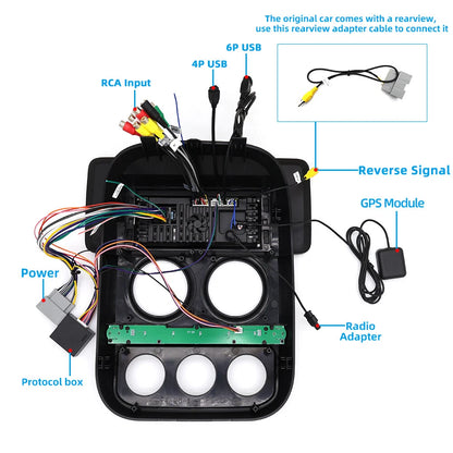 12.3'' Carplay Stereo Radio GPS for Jeep Compass Patriot (2010-2016)