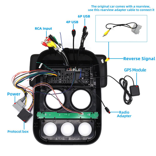 12.3'' Carplay Stereo Radio GPS for Jeep Compass Patriot (2010-2016)