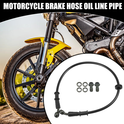 60cm Oil Hose Set for Universal 28 Degree Motorcycle Black